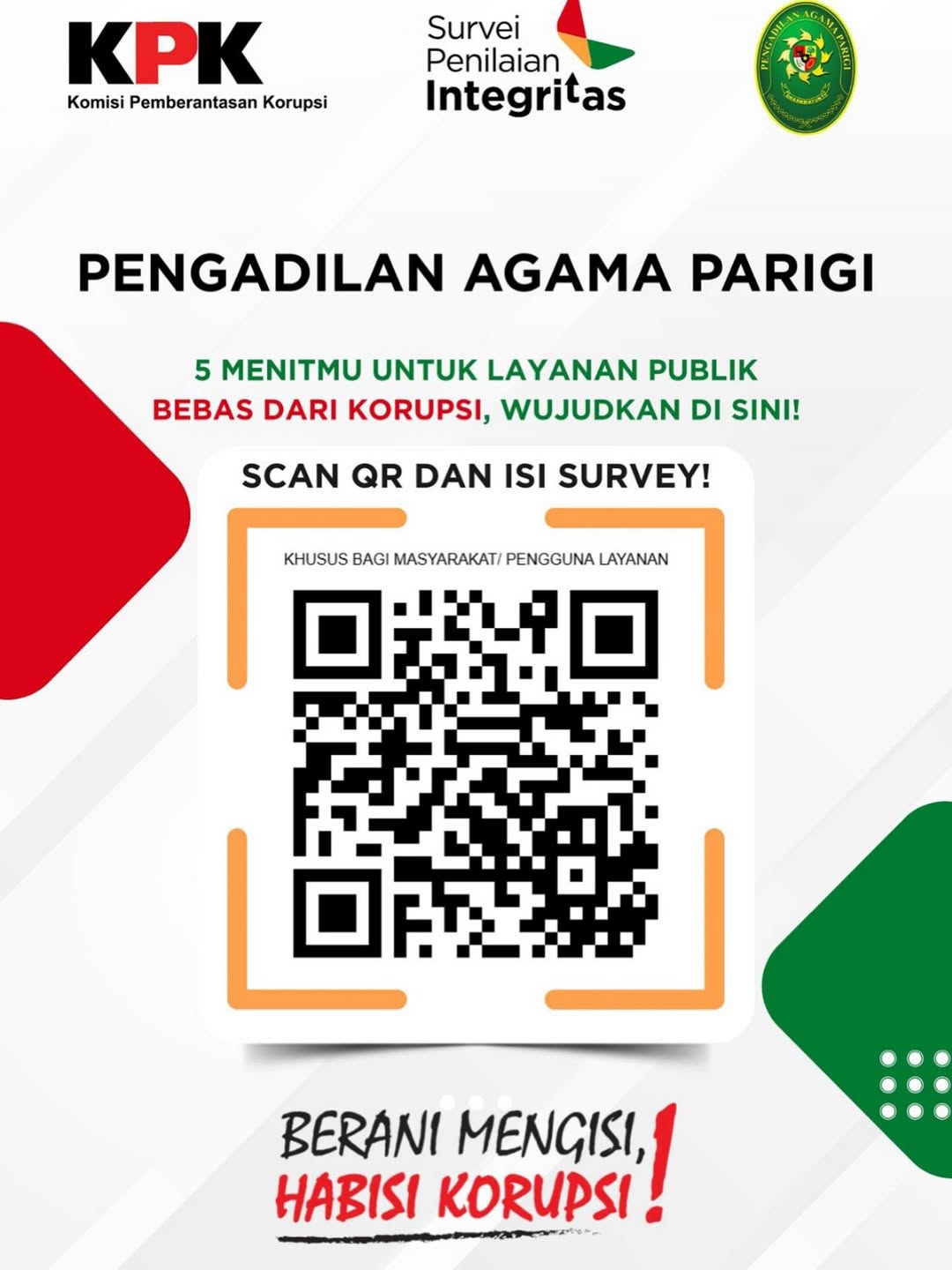 Contoh survei penilaian integritas